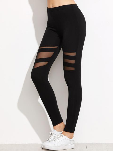 Leggings Con Inserti Mesh