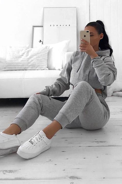 Grey Drawstring Hoodie