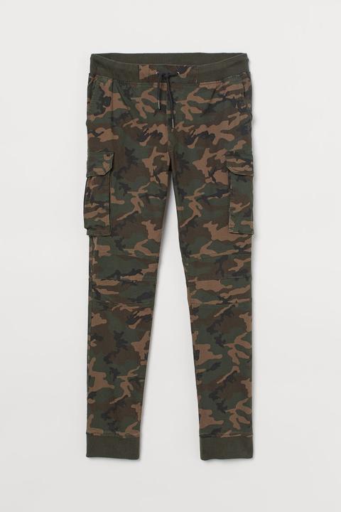 Cotton Cargo Joggers - Green