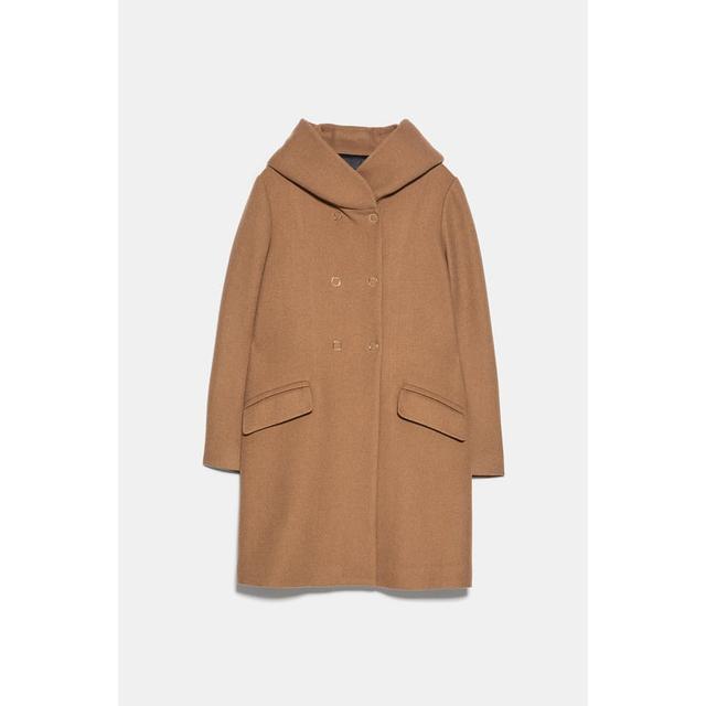 zara wraparound collar coat