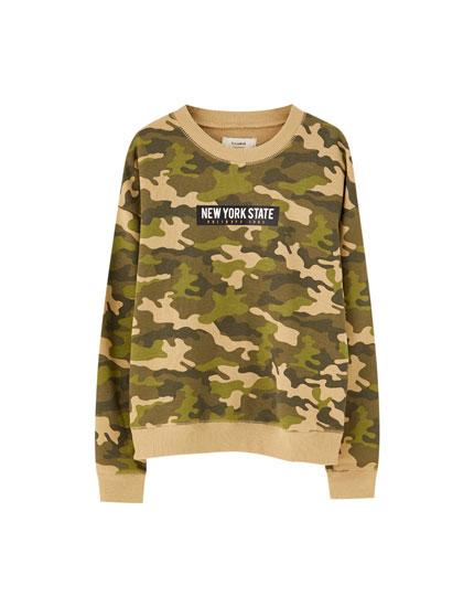 pull and bear camouflage hoodie