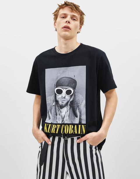 T-shirt Kurt Cobain en 21 Buttons