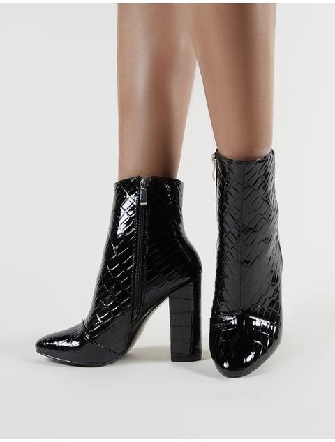 black croc boots