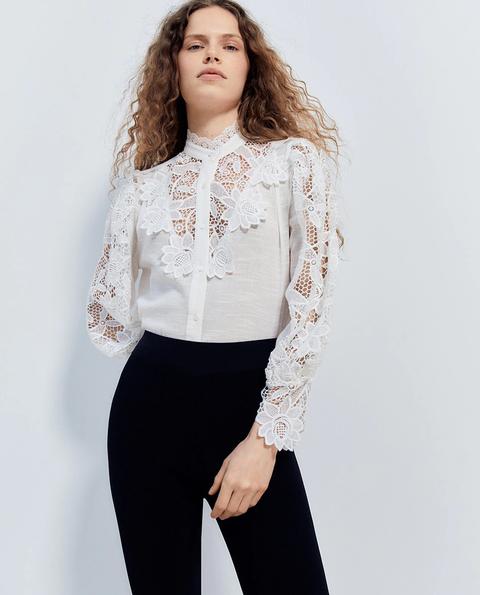 Sfera - Camisa Romántica Guipur