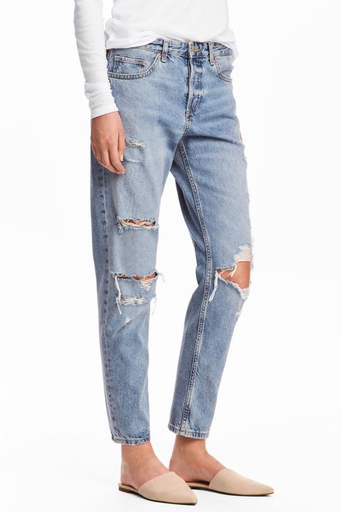 Boyfriend Low Ripped Jeans