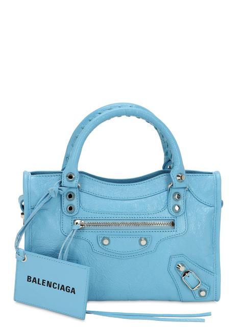 Mini City Leather Strap Logo Bag