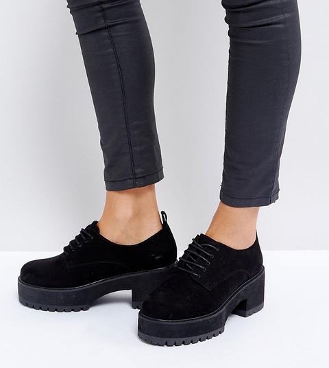 Zapatos De Tacón De Corte Ancho Y Diseño Grueso Con Cordones Omega De Asos