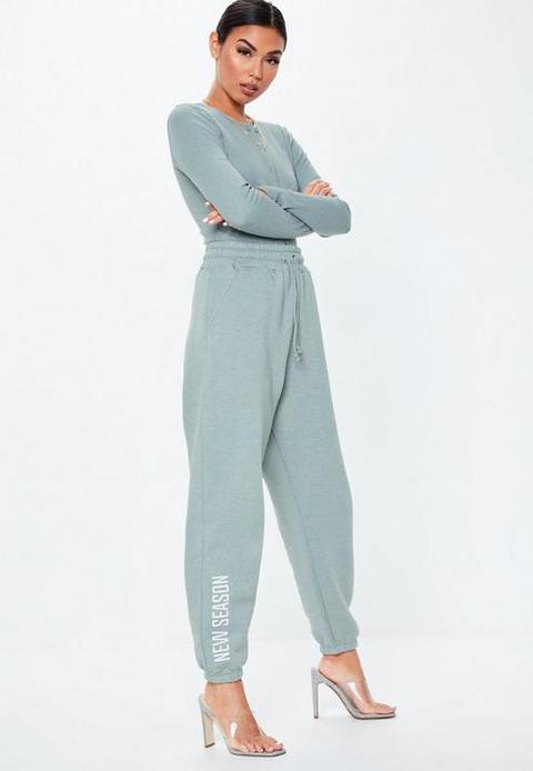 Grey New Season High Waisted Joggers, Grey