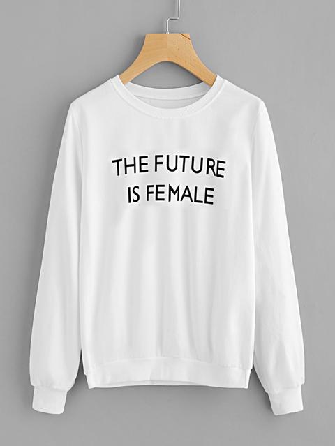Slogan Print Sweatshirt