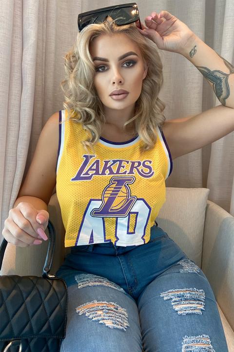 Nba Overtime Mesh Lakers Jersey - Yellow