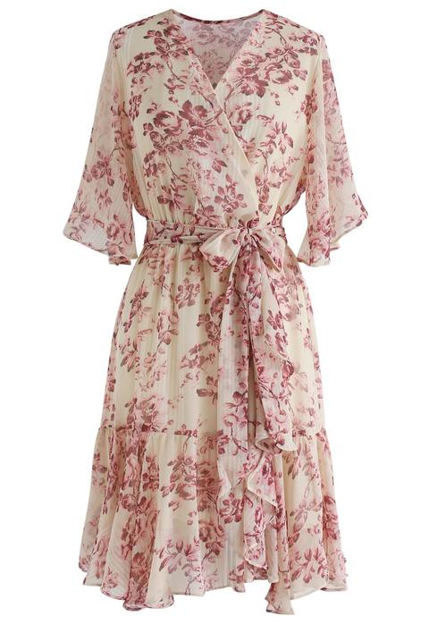 floral chiffon dress