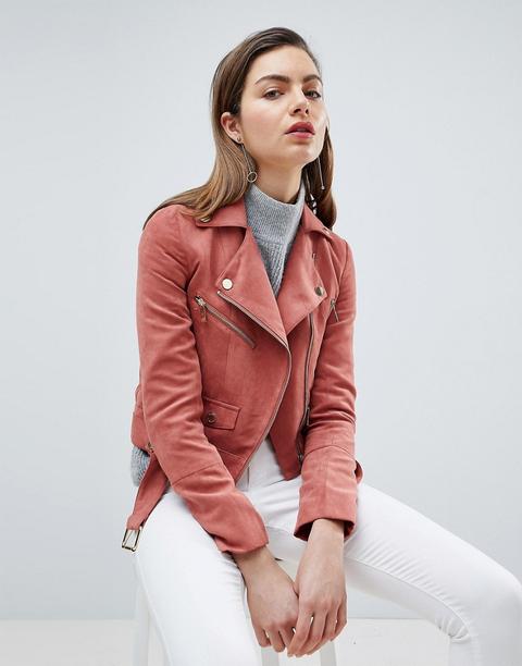 Y.a.s - Giacca Biker In Pelle Scamosciata