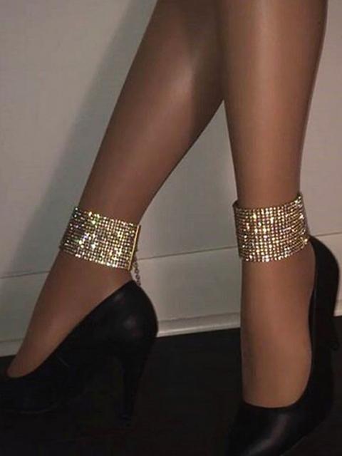 Sparkly Metal Ankle Chains