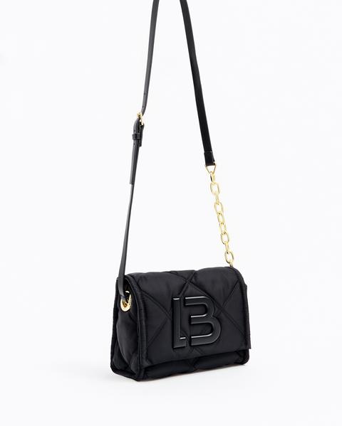 Bolso Solapa S Acolchado Nylon Negro