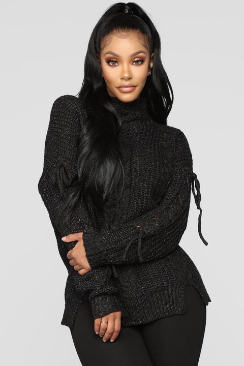 Cuddle Season Sweater - Black