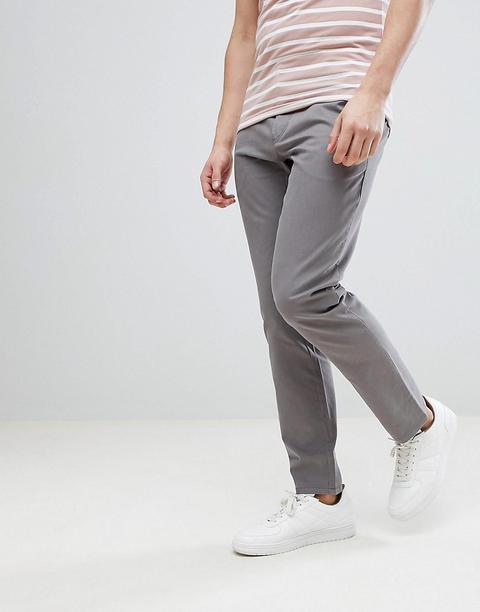 Kiomi - Schmal Geschnittene Chino-shorts In Grau - Grau
