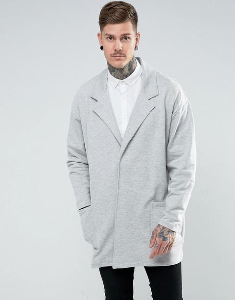 Abrigo Extralargo Y Extragrande De Punto En Gris Marga De Asos