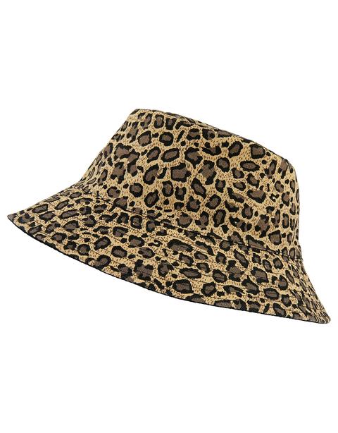 Leopard Print Reversible Bucket Hat