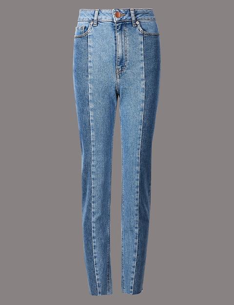 Seamed Straight Leg Jeans