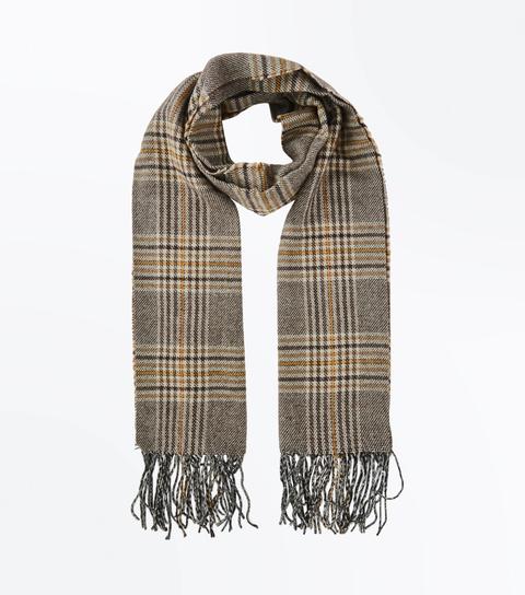 Mink Check Scarf New Look