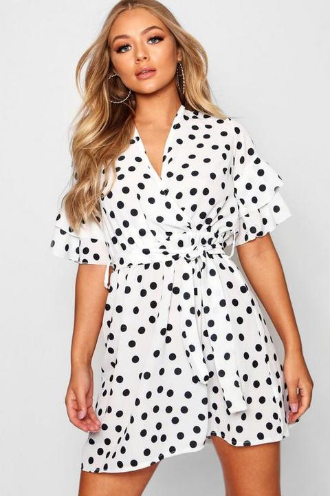boohoo robe a pois