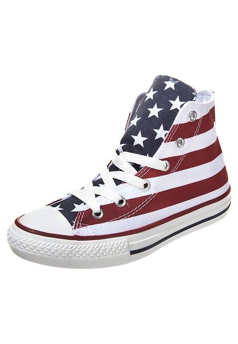 white blue red converse