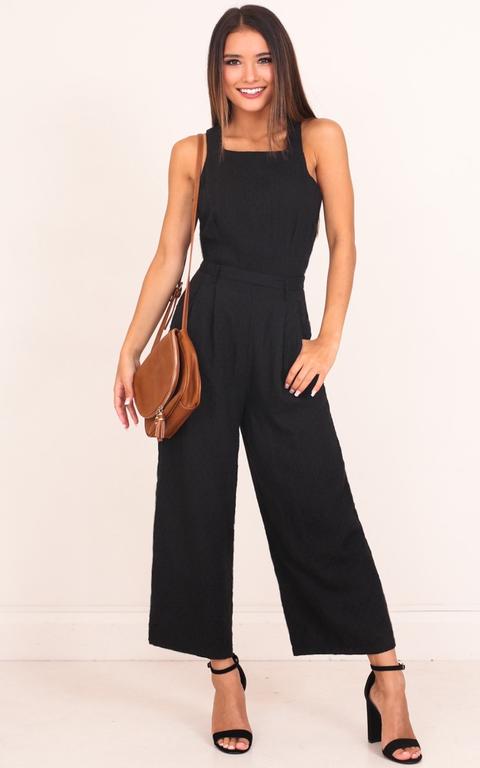 Sweet Secrets Jumpsuit In Black