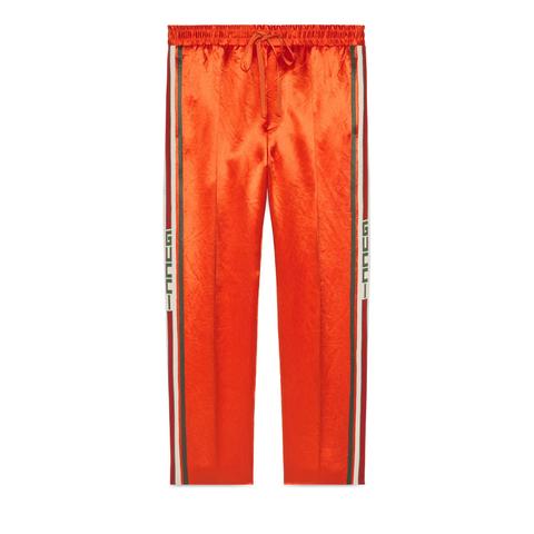 Pantalone Da Jogging In Acetato Con Nastro Gucci