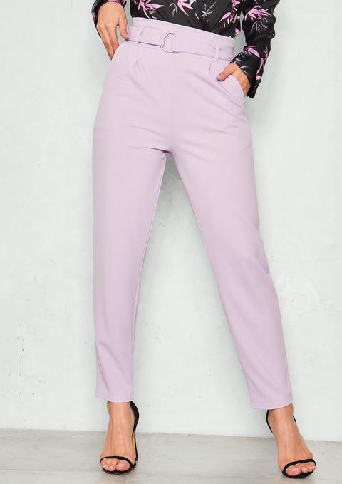 lilac cigarette trousers