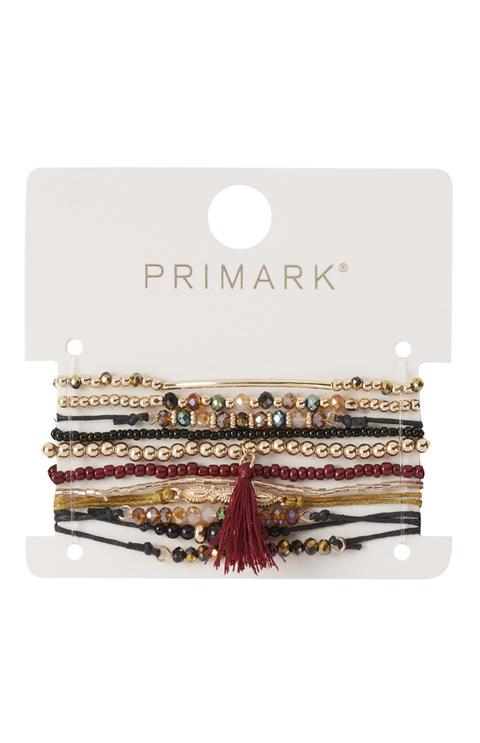 Pack De 10 Pulseras De Amistad Doradas