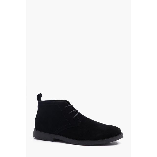 mens black desert boots