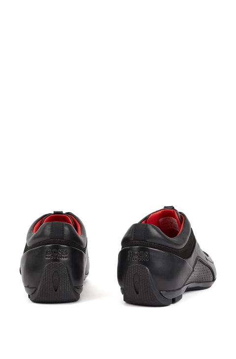 Trainers In Leather And Carbon Fibre