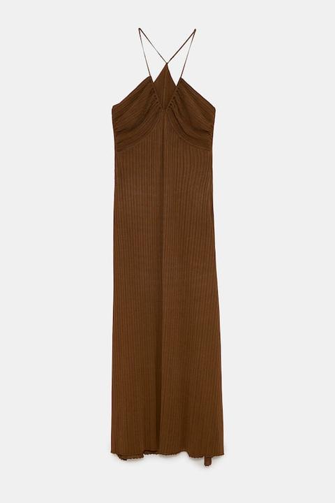 Dress With Draped Neckline