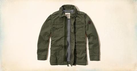 Hollister army outlet jacket