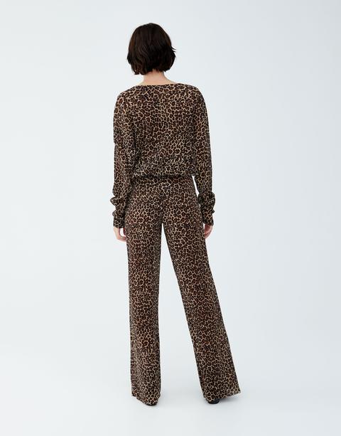 Pantaloni Leopardati Plissettati from Pull and Bear on 21 Buttons