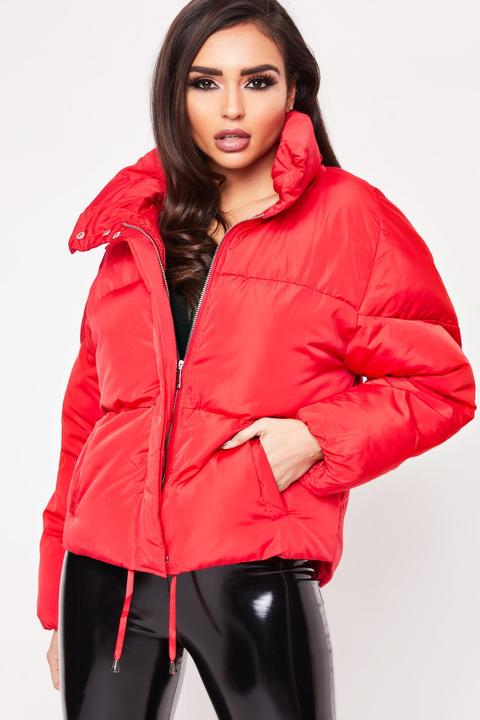 Mollie Red Puffer Coat