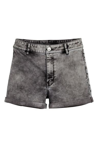 H & M - Shorts High Waist - Grigio