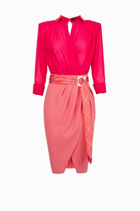 Abito Con Gonna A Portafoglio from ELISABETTA FRANCHI on 21 Buttons
