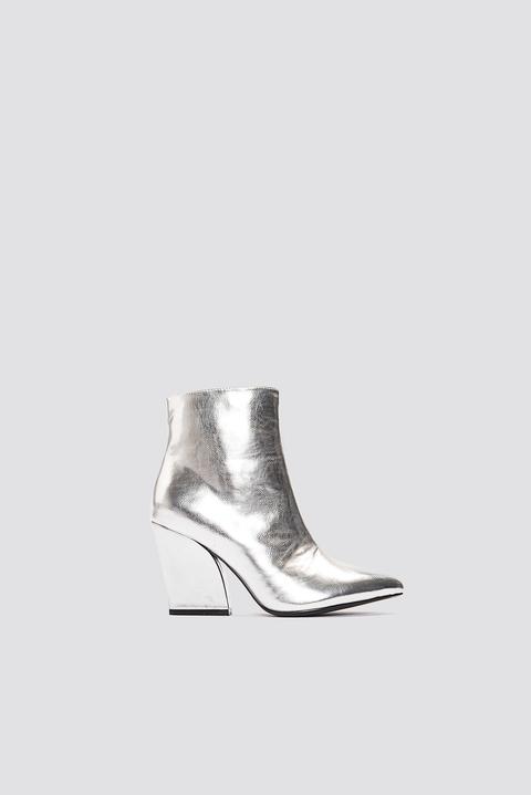 Metallic Mid Heel Boots