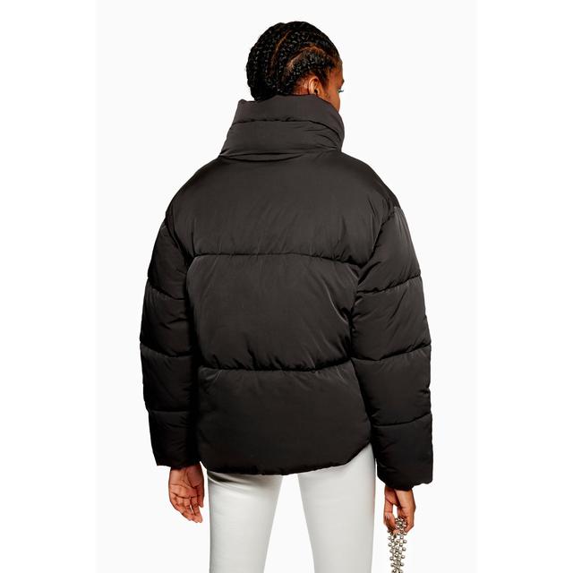 Topshop black wrap deals puffer jacket