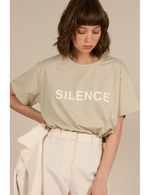 T-shirt À Message "silence"