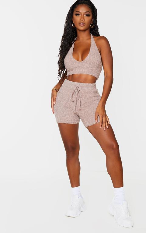 Shape Mocha Fluffy Knit Shorts