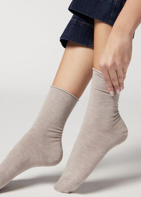 Chaussettes Courtes Avec Cachemire