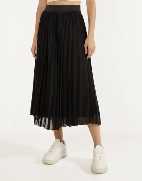 Pleated Midi Skirt