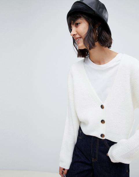 Cárdigan De Hilo Esponjoso Con Botones De Asos Design