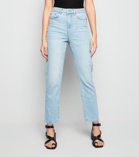 pale blue straight leg jeans