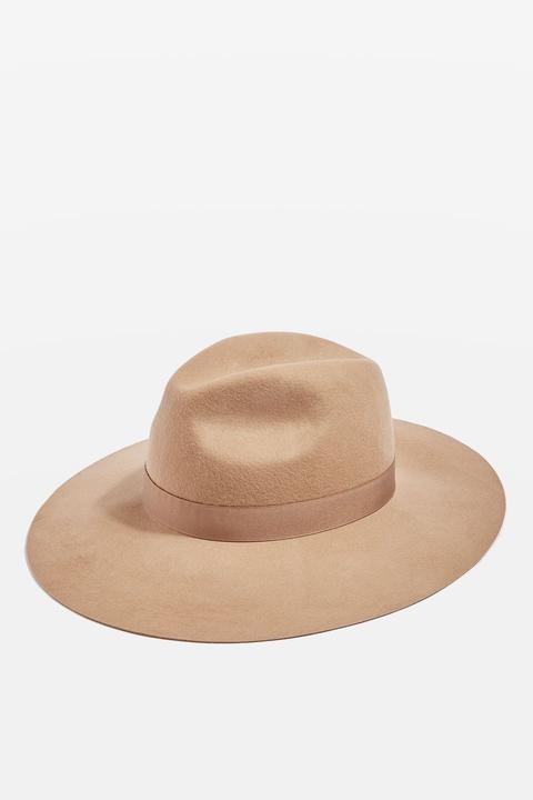 Womens Fedora Hat - Camel, Camel
