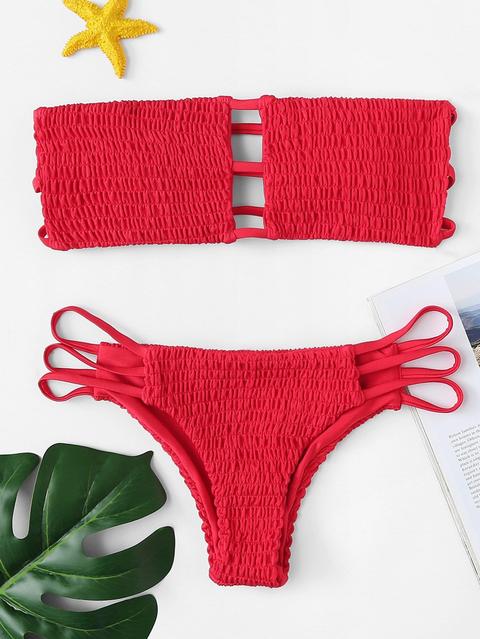 Bikini Shirred Set Ladder