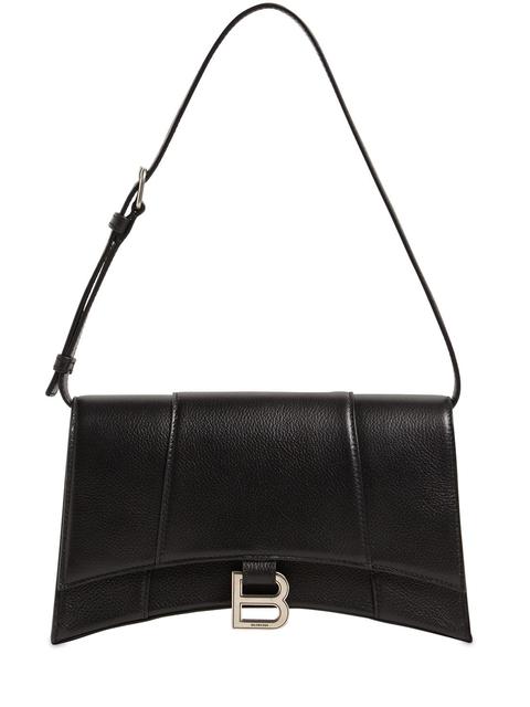 Baguette Hourglass Grained Leather Bag