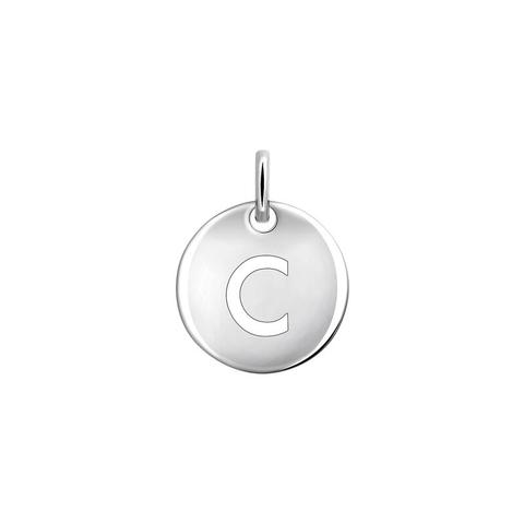 Charm Medalla Inicial C Plata